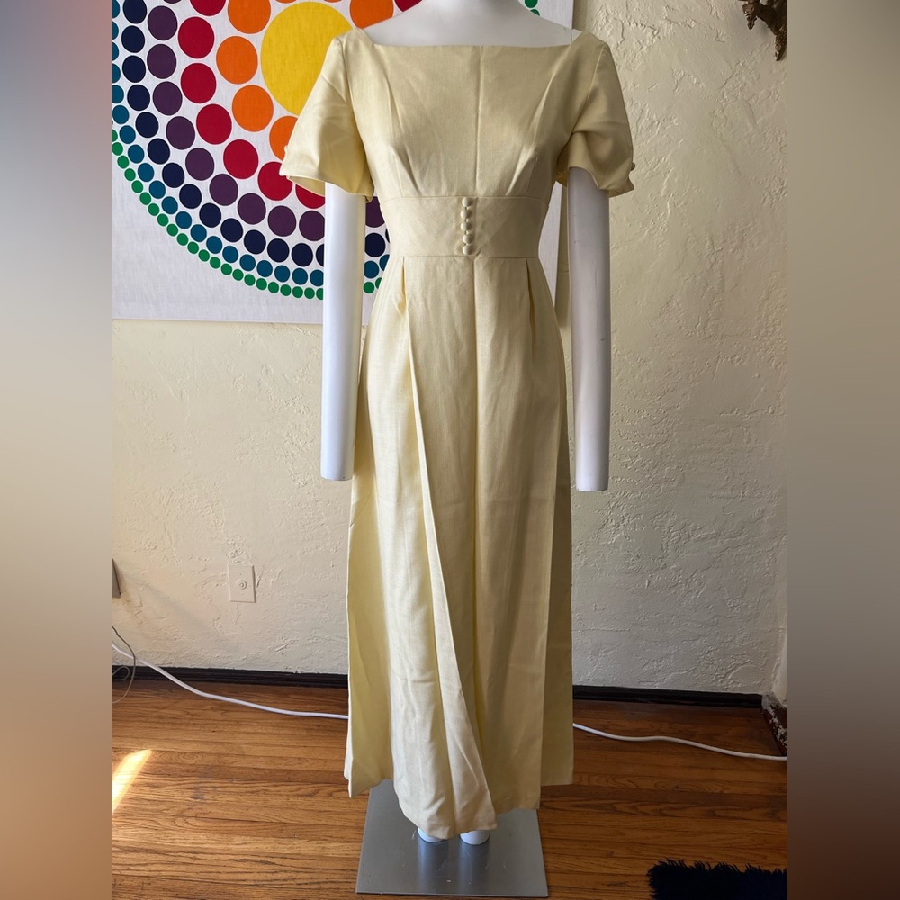 Vintage 60s formal prom dress with bow detail